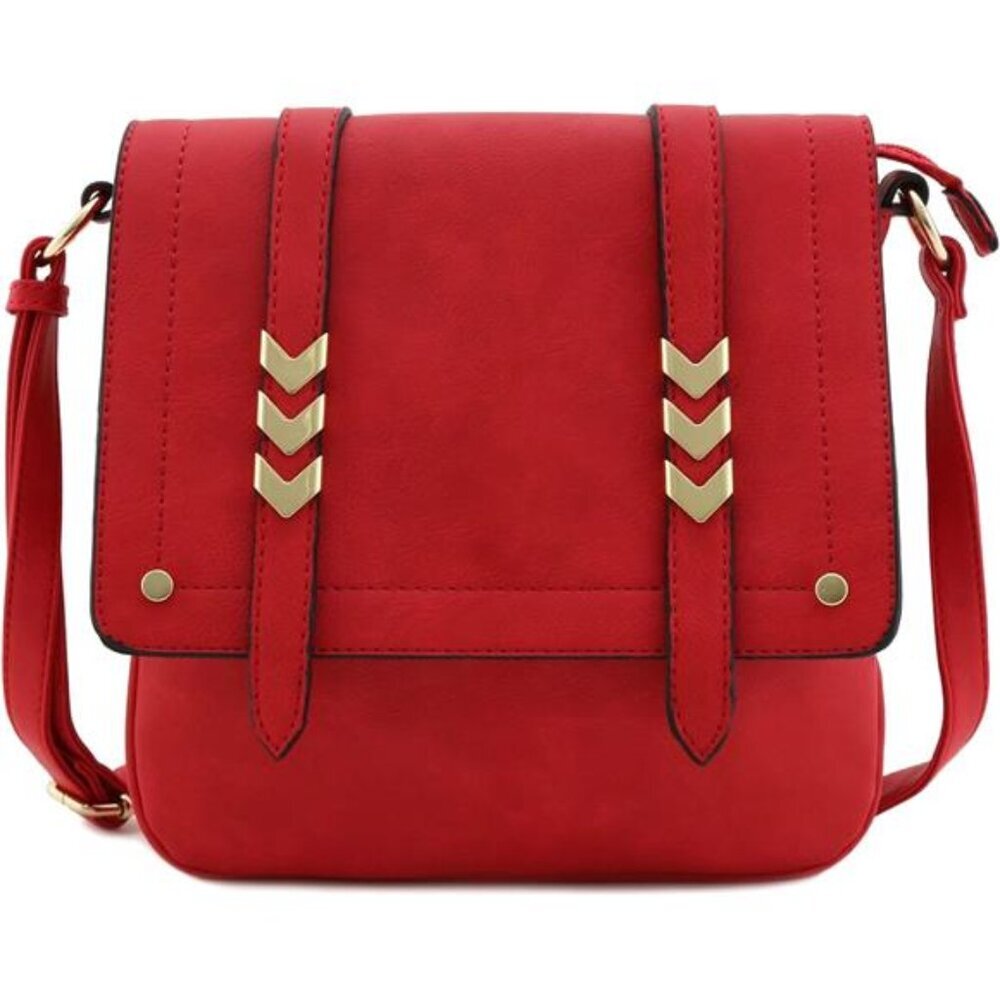 ALYSSA Double Compartment Large Flapover Crossbody Bag
